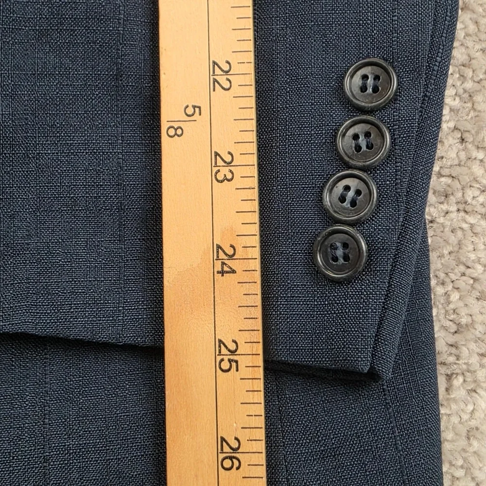 Gino Cappelli Blazer‎ Mens 42 Blue Double Breasted Pinstripe Peak Lapel Jacket